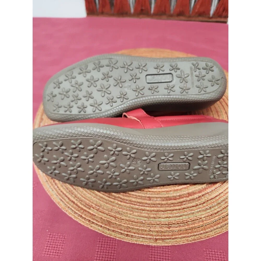 Hotter Sunset Comfort Concept Maryjanes Red Leather New Size 7 Made In The UK